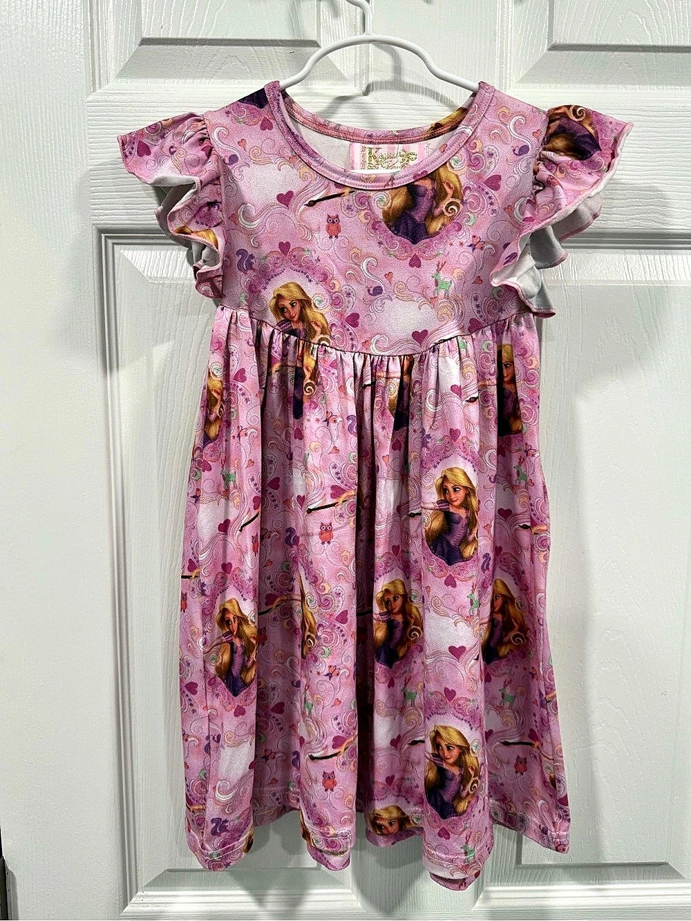 Disney Girls Rapunzel Dress Size 4T Good Condition